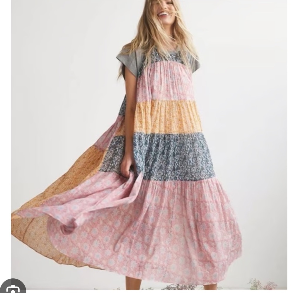 Free People Party All Around T-Shirt Dress Large